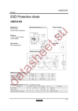 UMZC6.8NT106 datasheet  